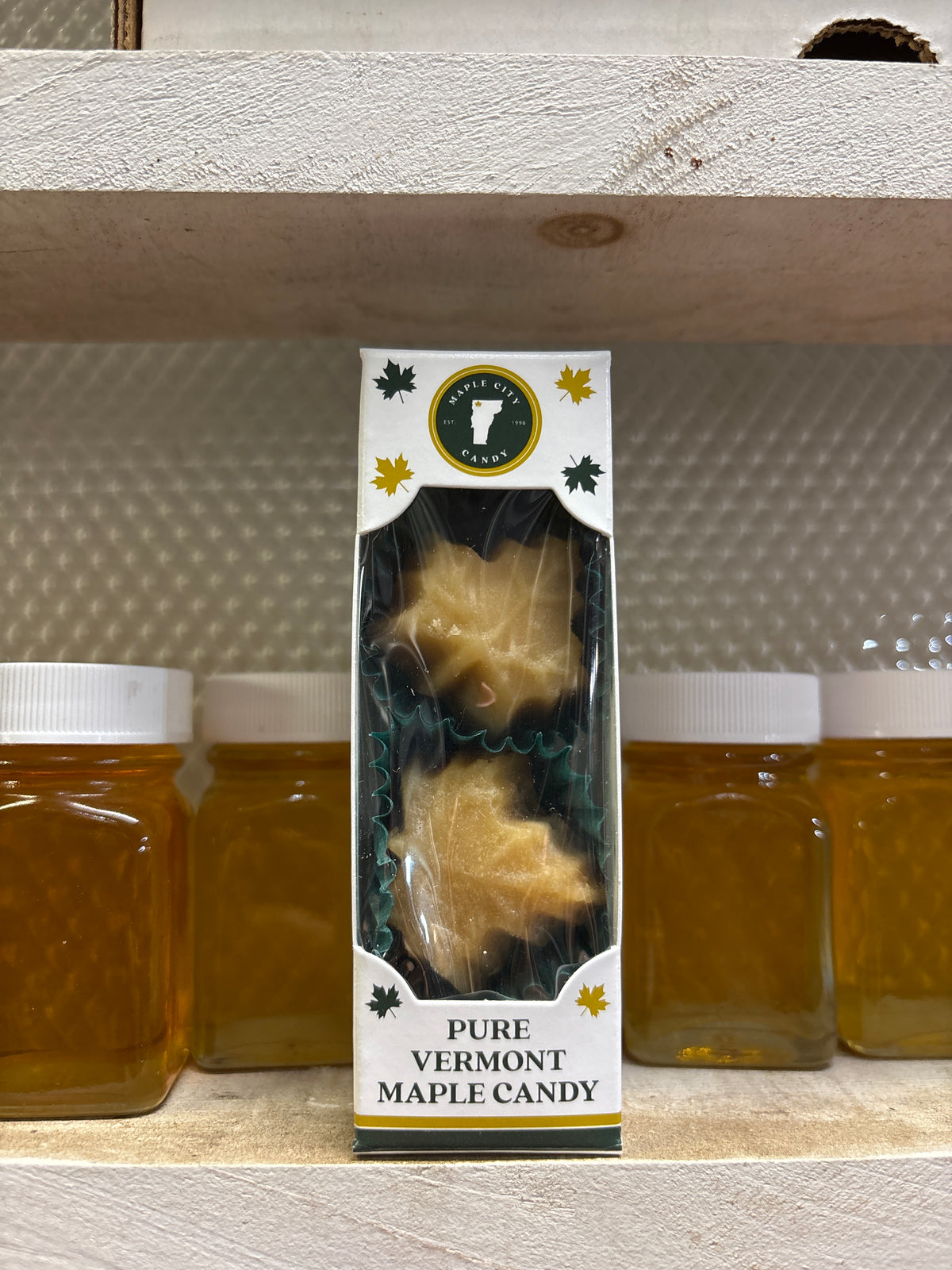 Pure VT Maple Sugar Candy - Maple Leaf Shaped - 2 Piece