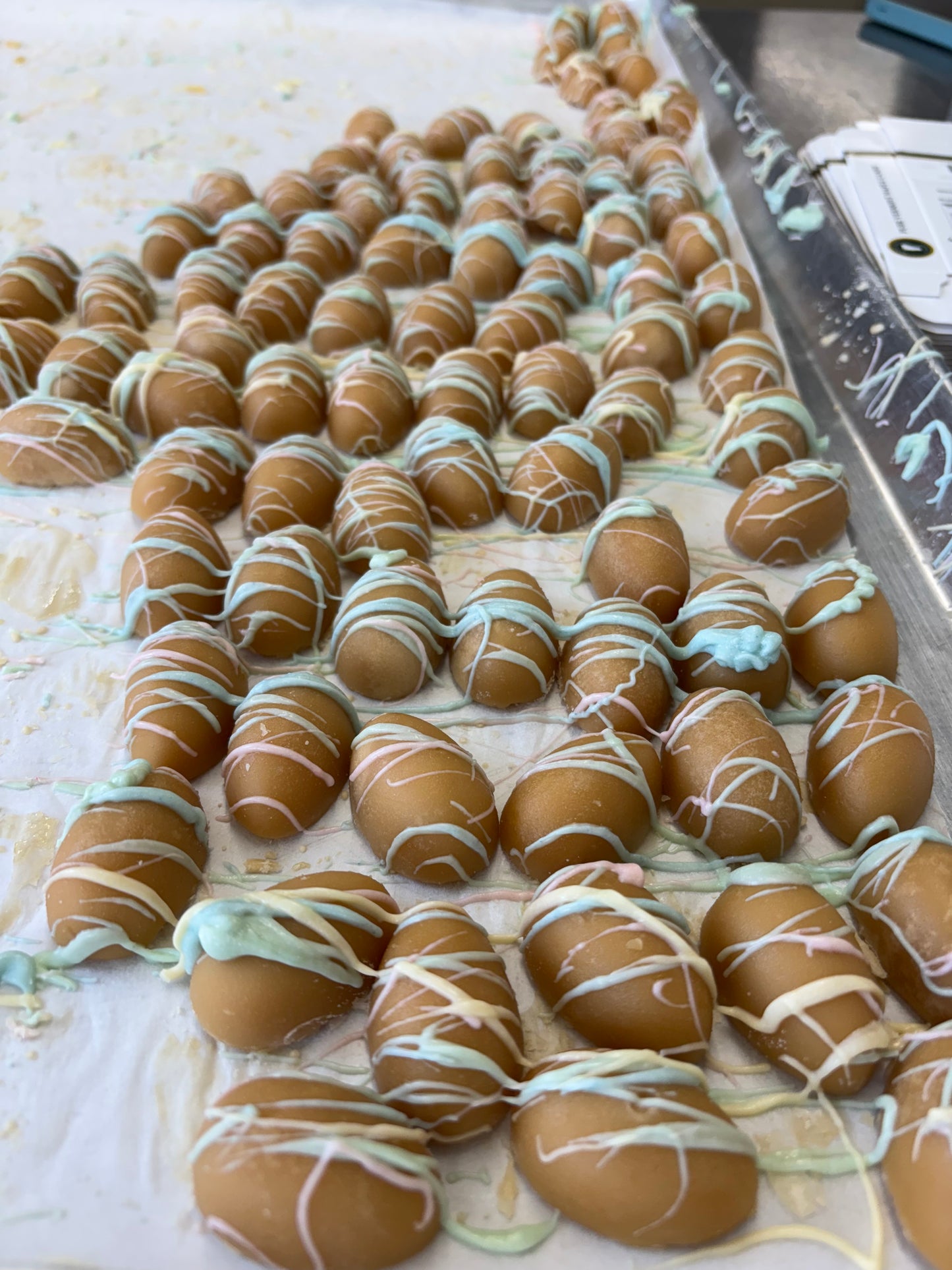 Pure Vermont Maple Candy- 12 Piece Chocolate Striped Maple Candy Easter Eggs