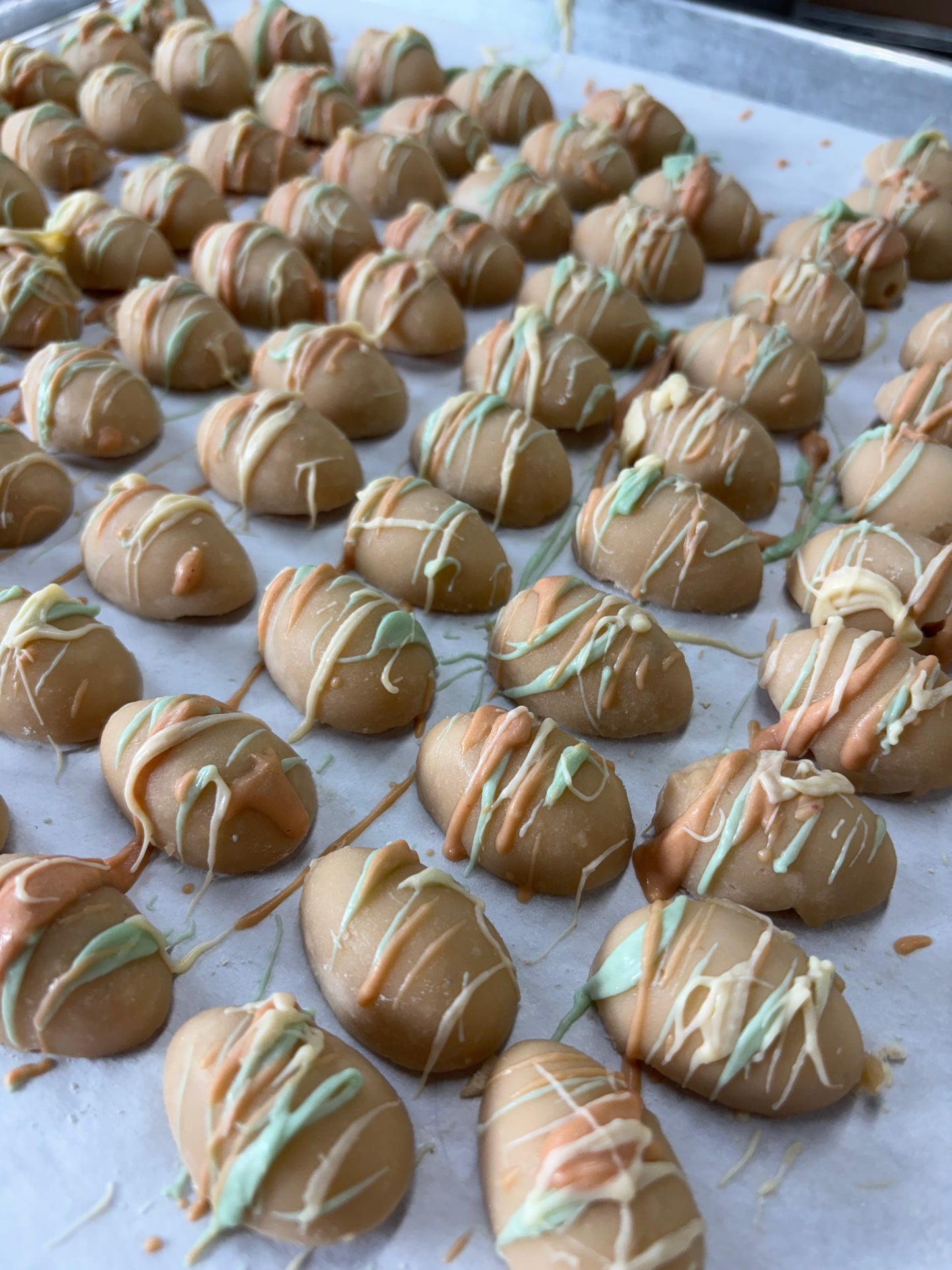 Pure Vermont Maple Candy Eggs- 4 Piece Chocolate Striped Eggs