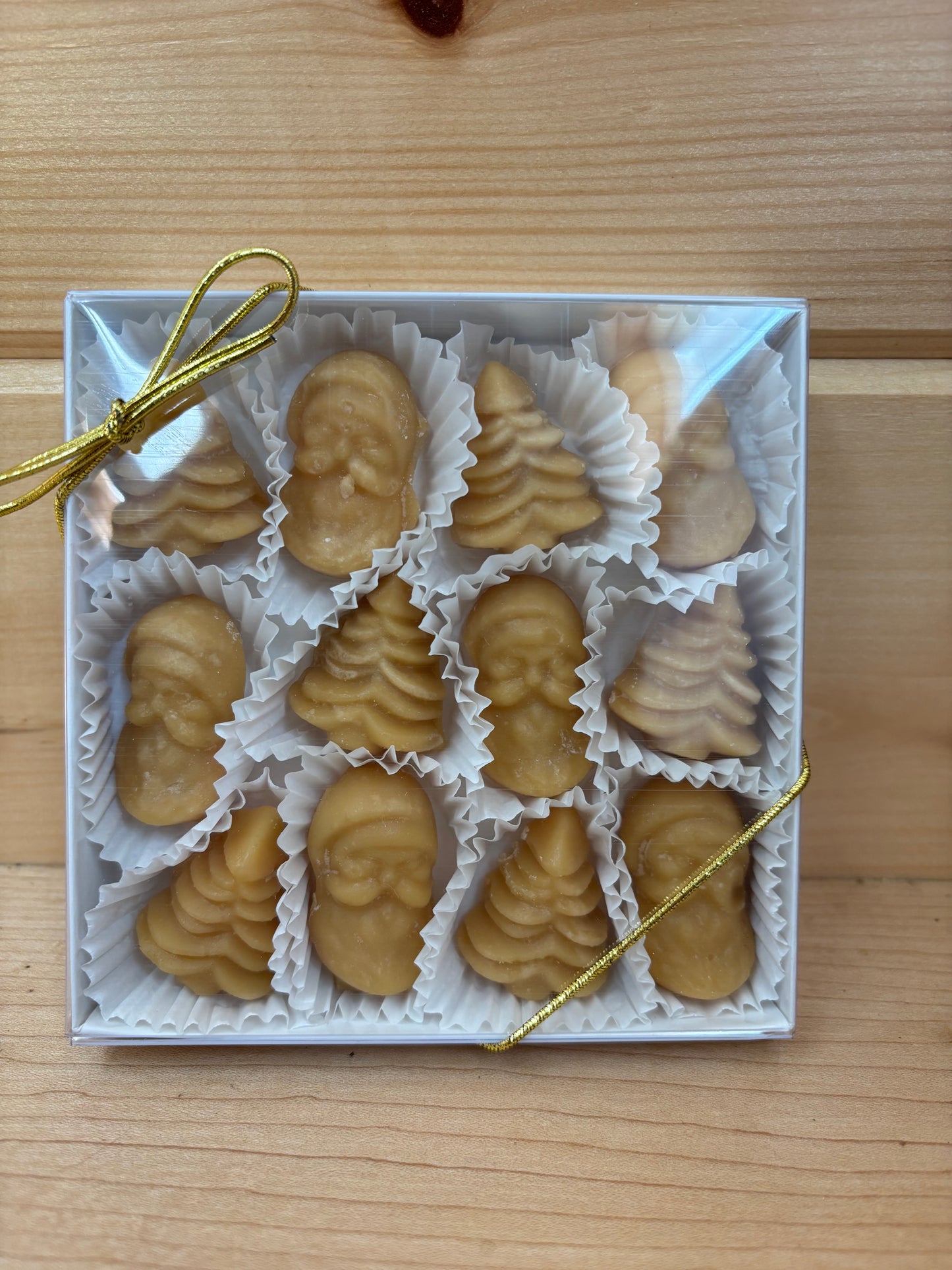 Pure Vermont Maple Candy - Assorted Holiday Shapes Gift Box - 12 Piece, 3.4 oz.