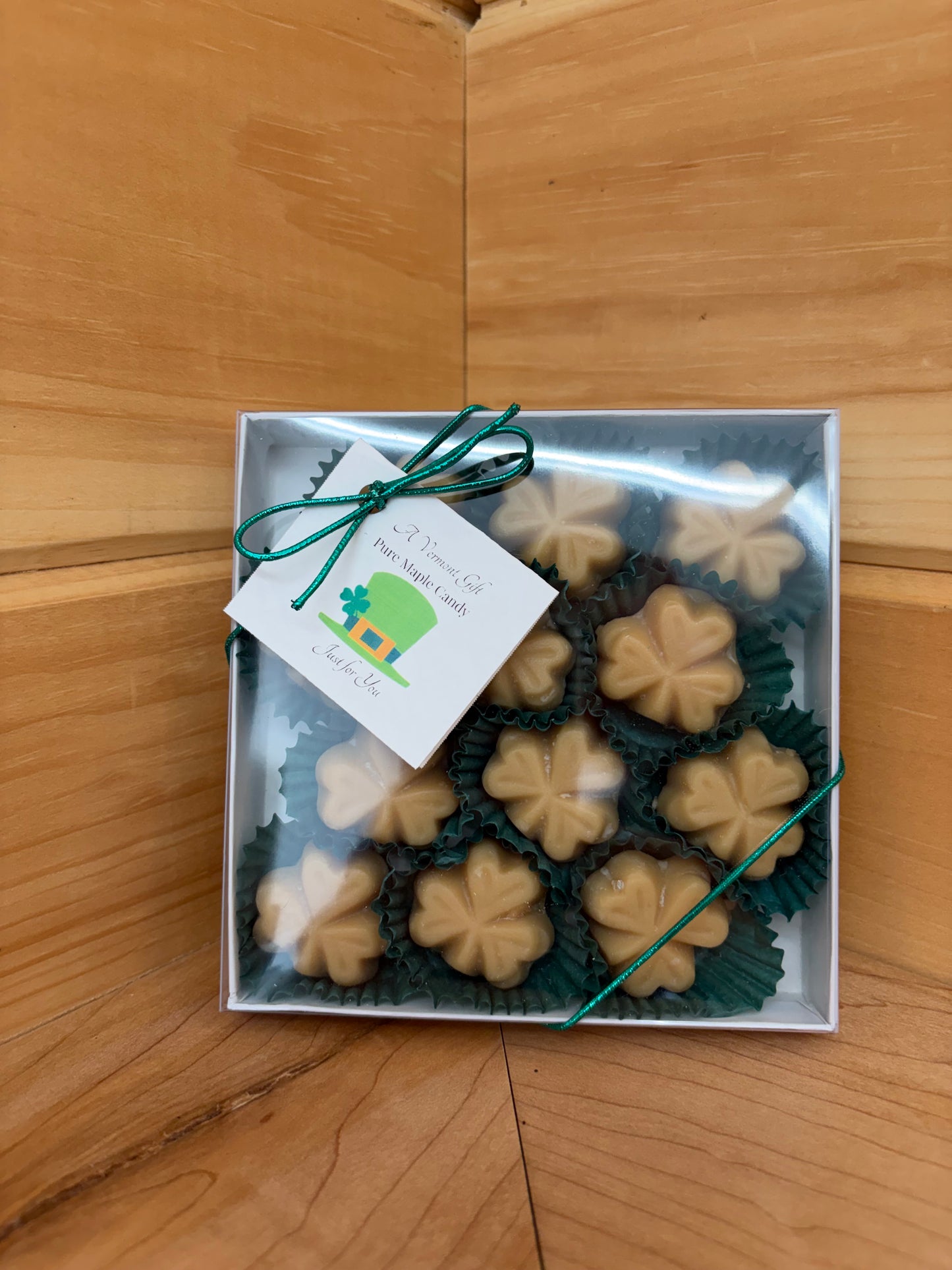 Vermont Maple Candy- 12 piece SHAMROCKS Gift Box