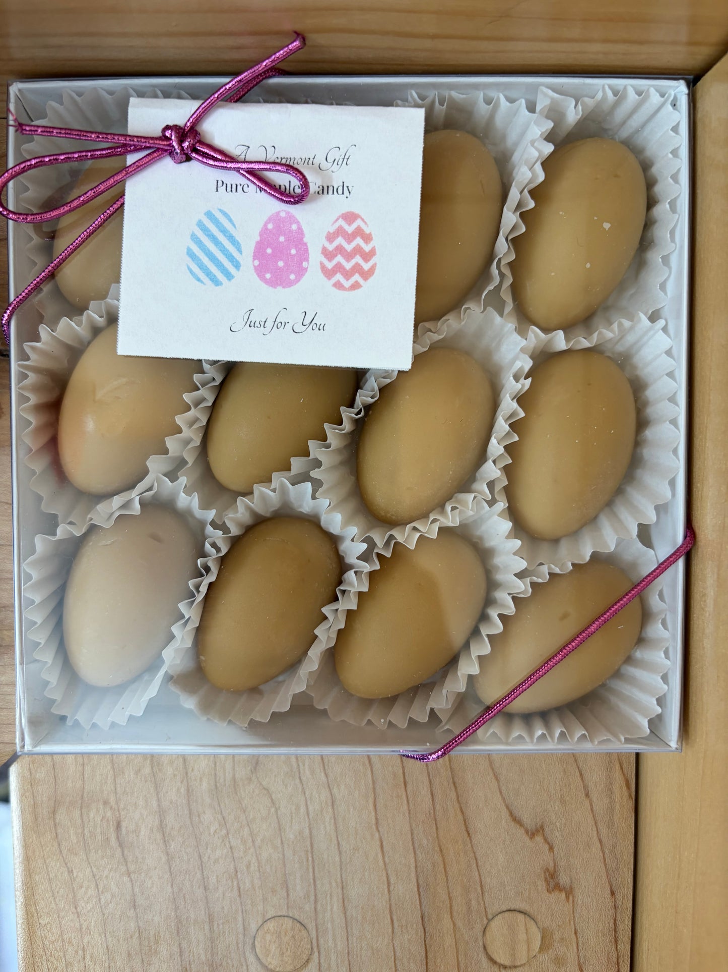 Pure Vermont Maple Candy Easter Egg Gifts, 12-piece Gift Box