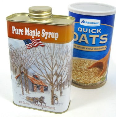 Pure Maple Syrup Quart Can with American Flag, (32 oz.)