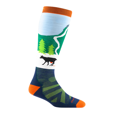 Kids Pow Cow Over-the-Calf Midweight Ski & Snowboard Sock