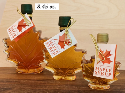 8.45 oz. Large Maple Syrup Leaf Bottle