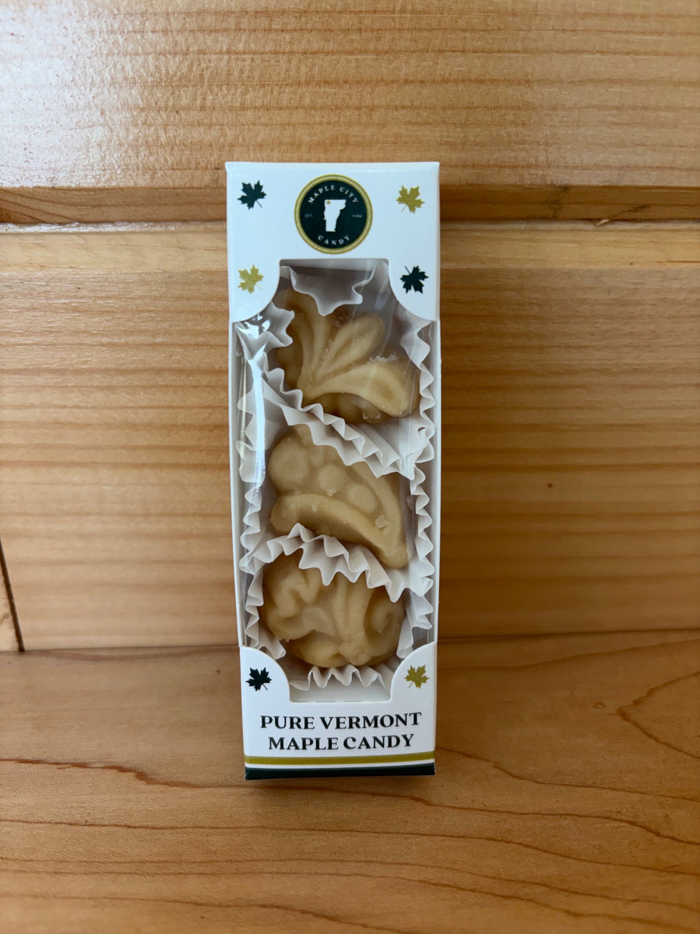 Pure VT Maple Sugar Candy - Assorted Shapes - 3 Piece