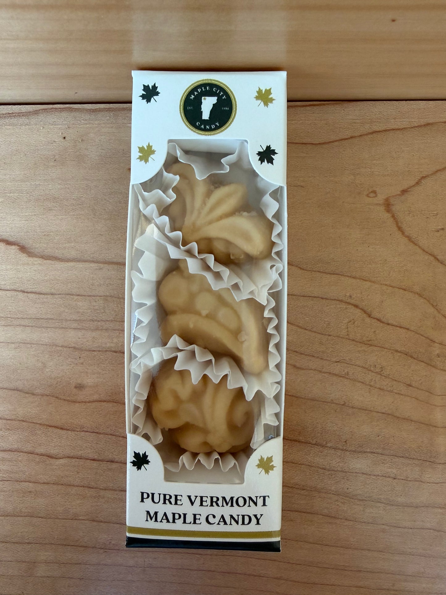 Pure VT Maple Sugar Candy - Assorted Shapes - 3 Piece