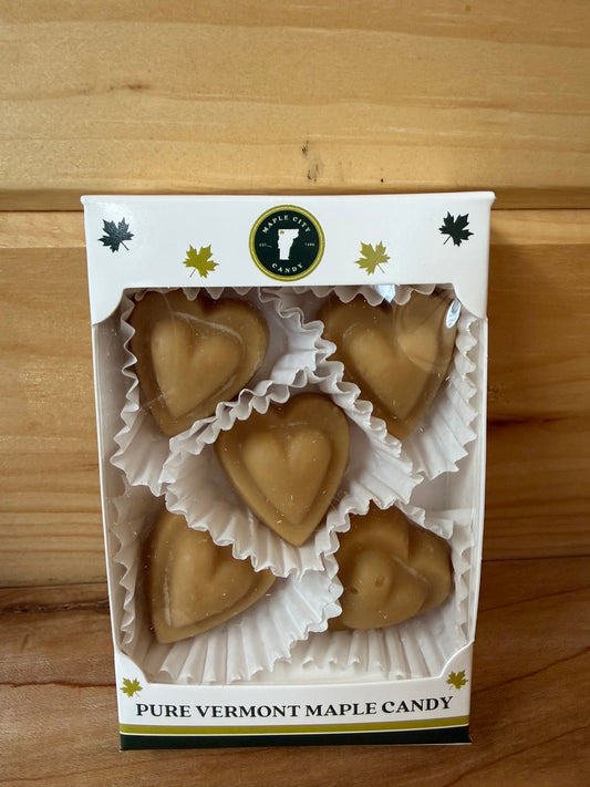 Pure Vermont Maple Candy- 5 Piece HEARTS