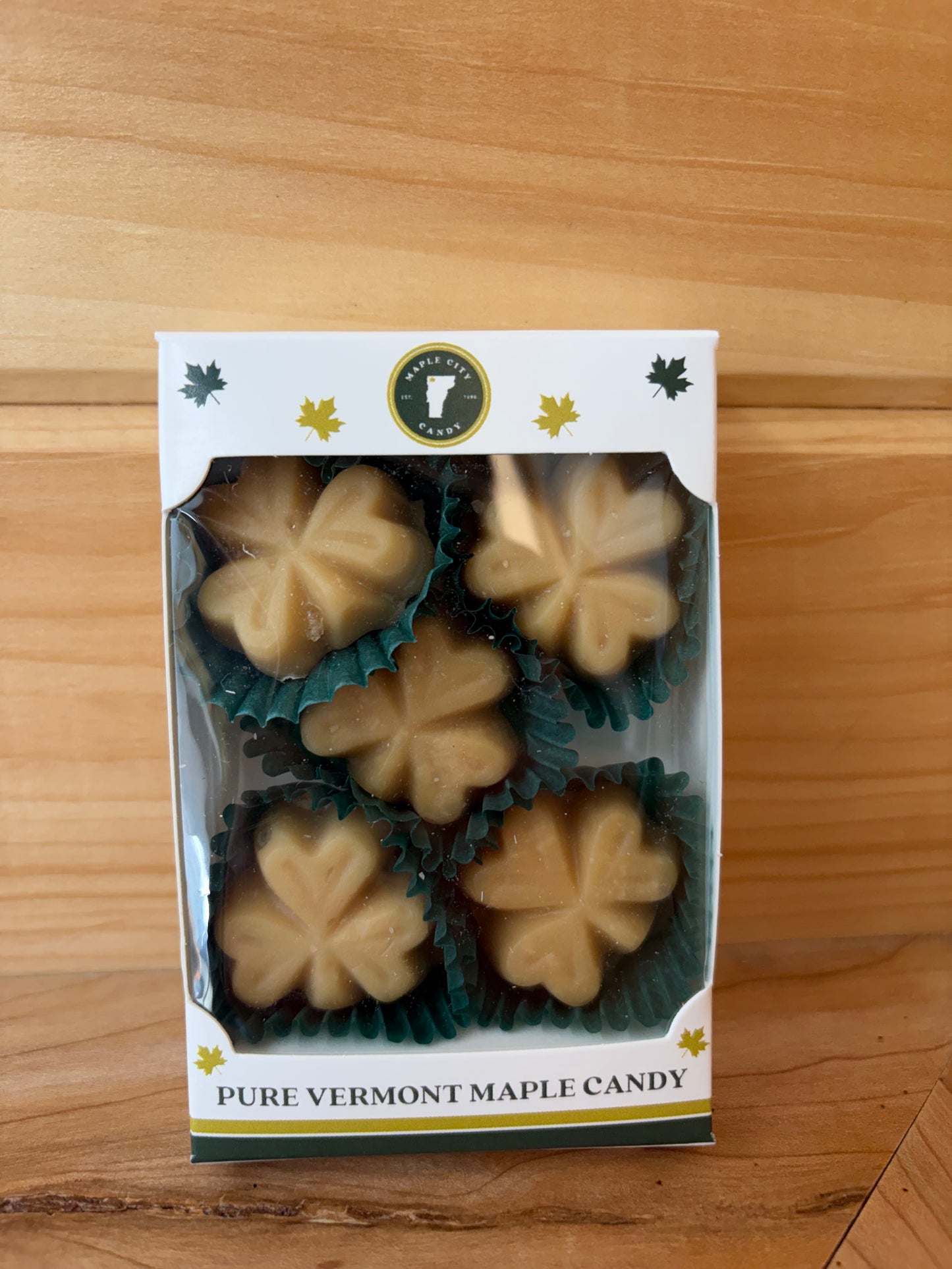 Pure Vermont Maple Candy- 5 Piece Shamrock