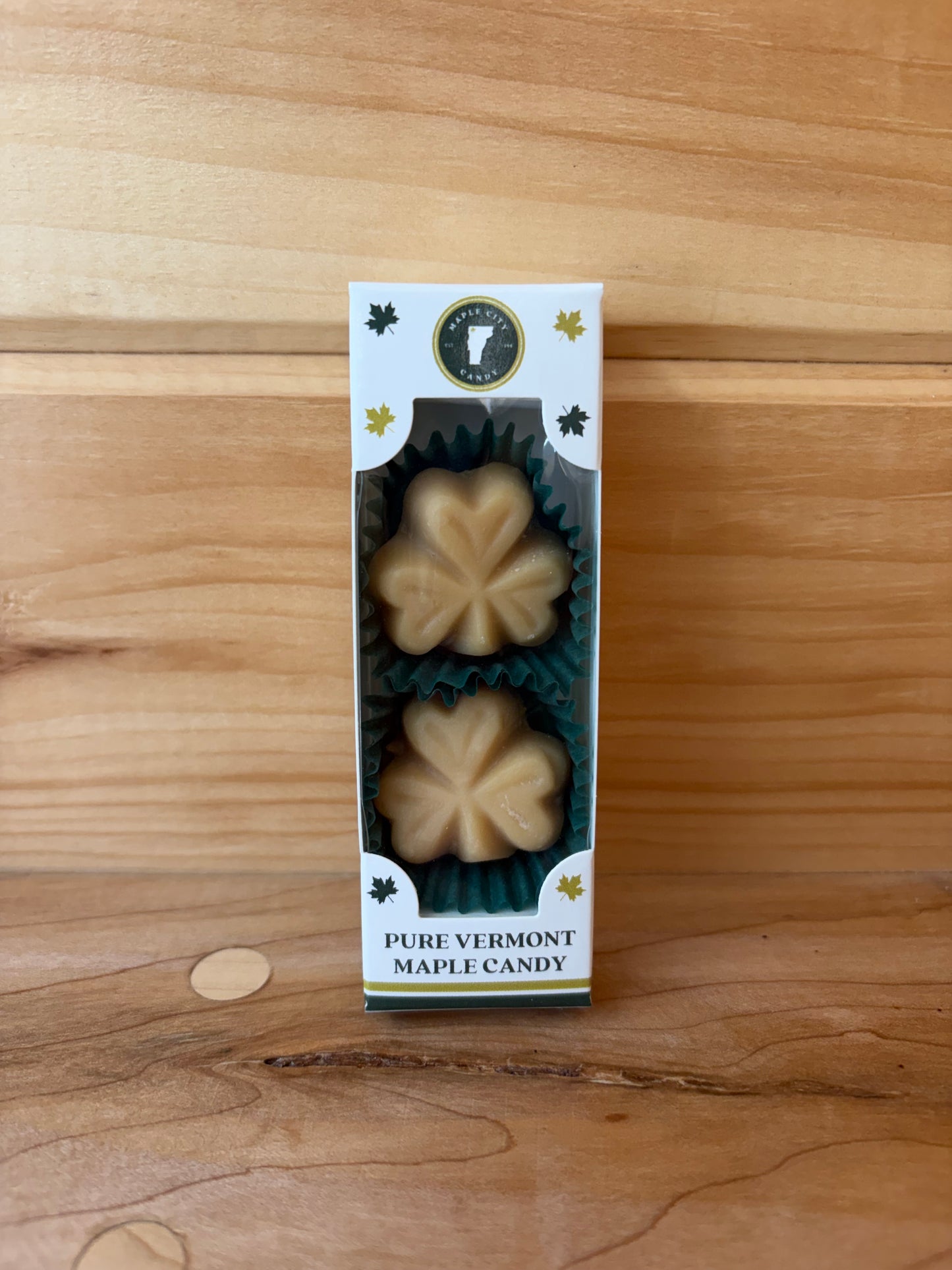Pure Vermont Maple Candy - 2 Piece Shamrocks