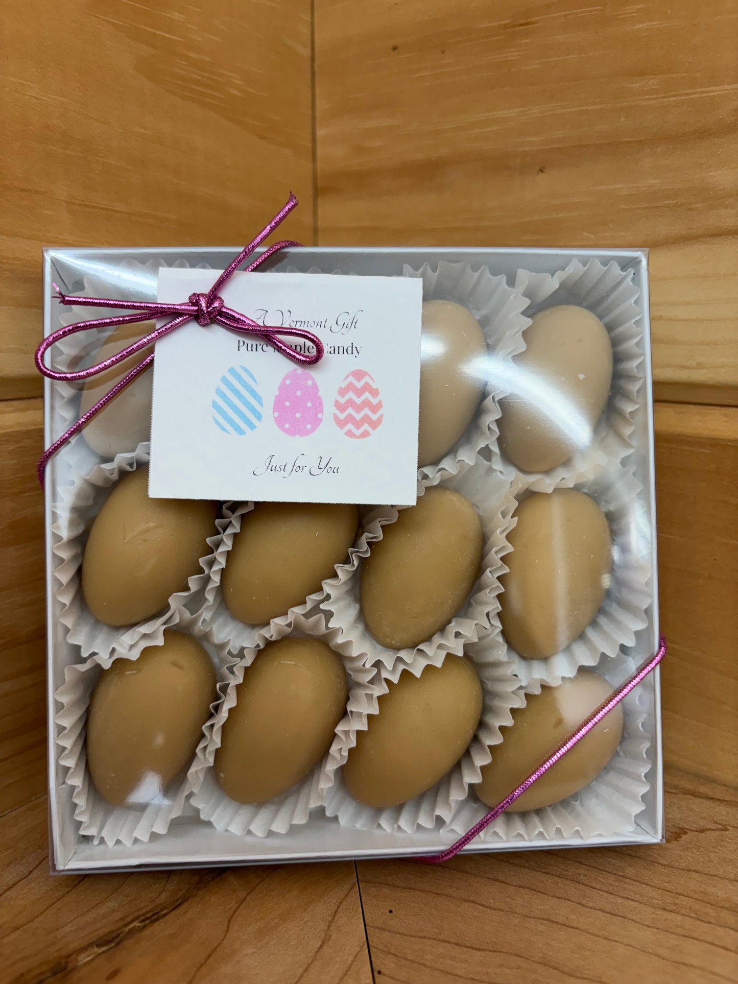 Pure Vermont Maple Candy Easter Egg Gifts, 12-piece Gift Box