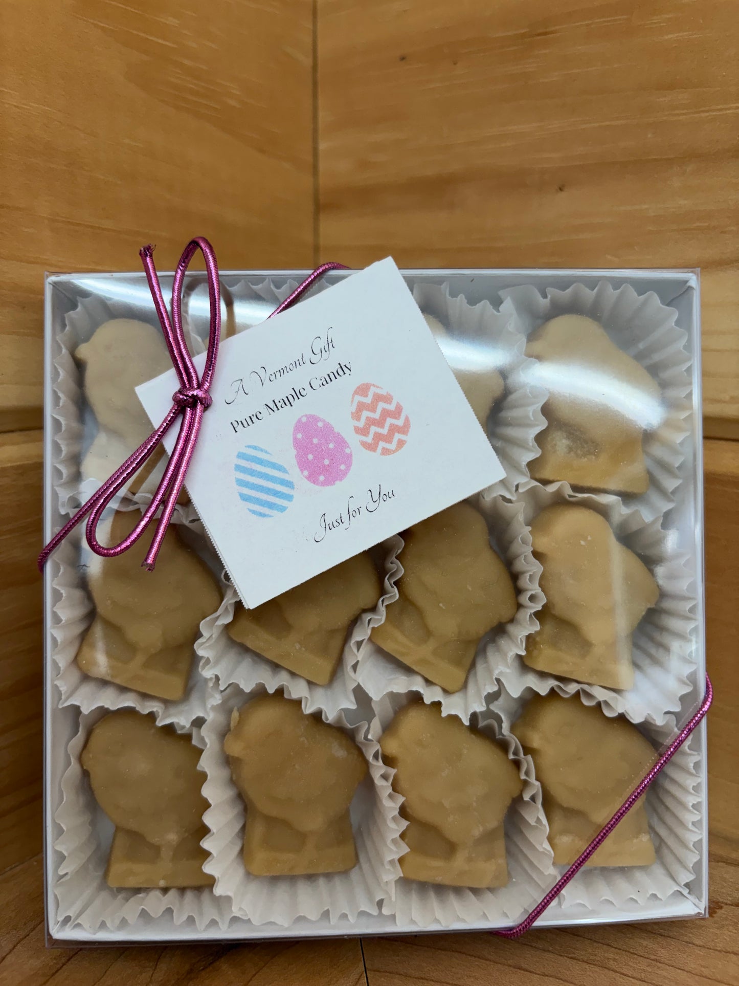 Vermont Maple Candy Easter Chicks- 12 Piece Gift Box