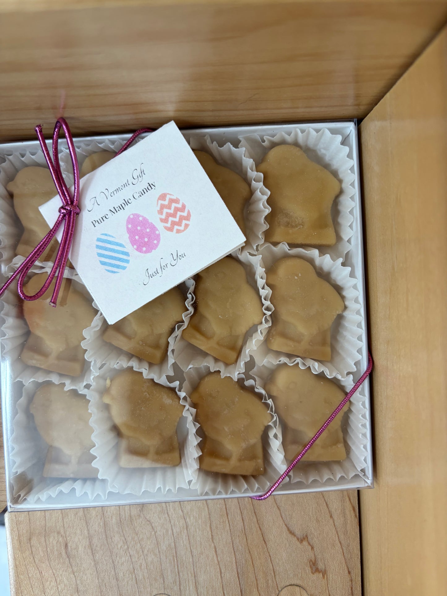 Vermont Maple Candy Easter Chicks- 12 Piece Gift Box