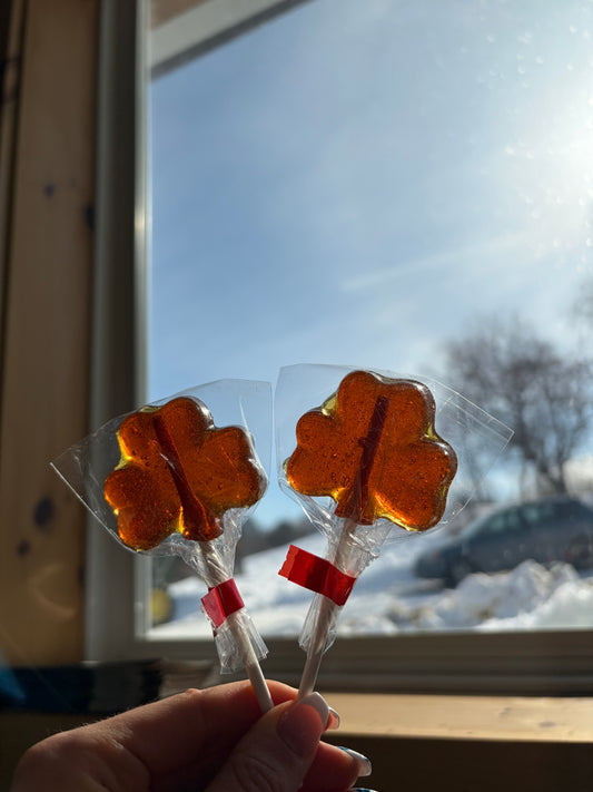 Vermont Maple Shamrock Lollipop