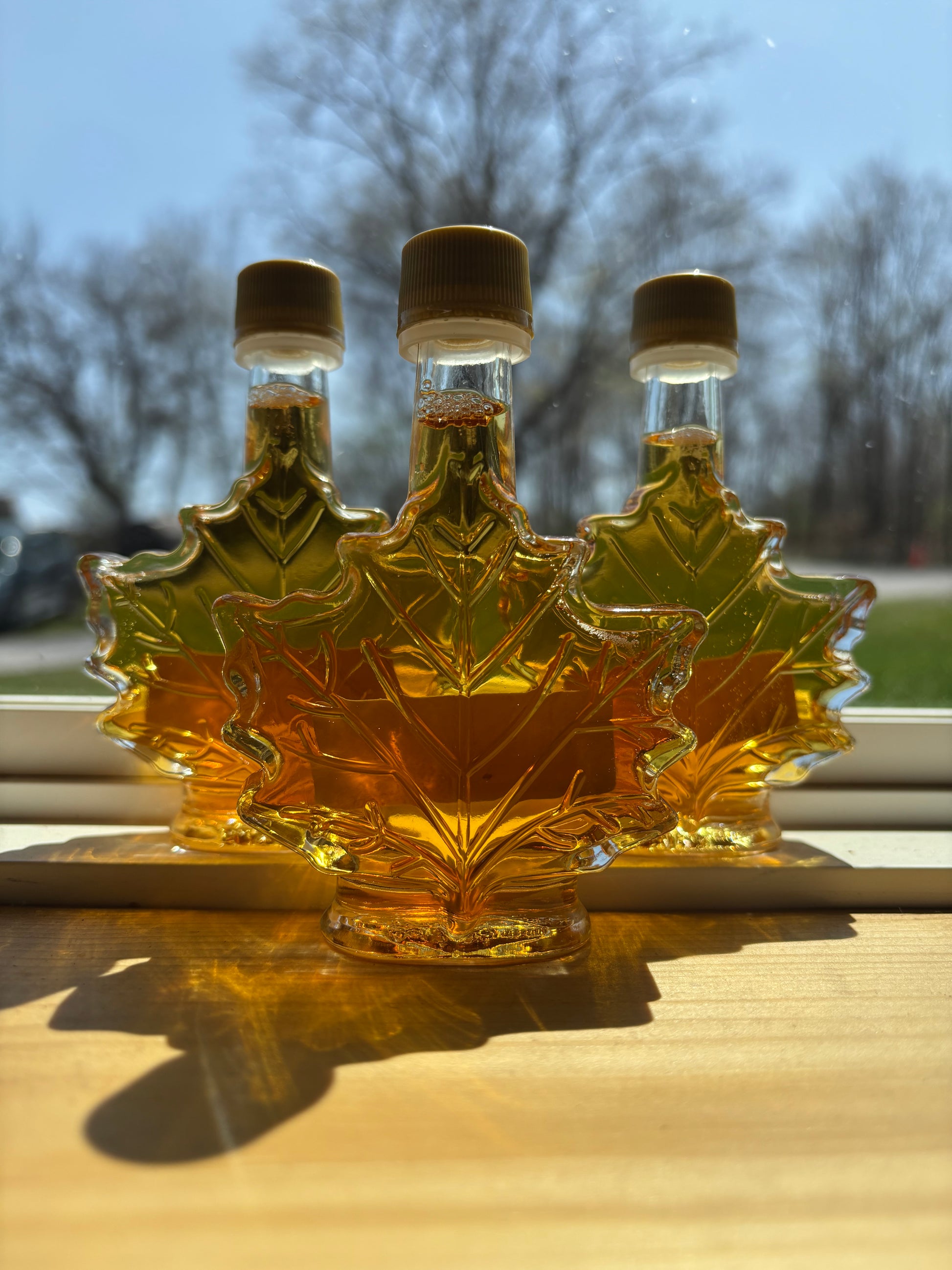Pure Organic Vermont Maple Syrup- Maple Syrup Leaf Bottle- 1.7oz