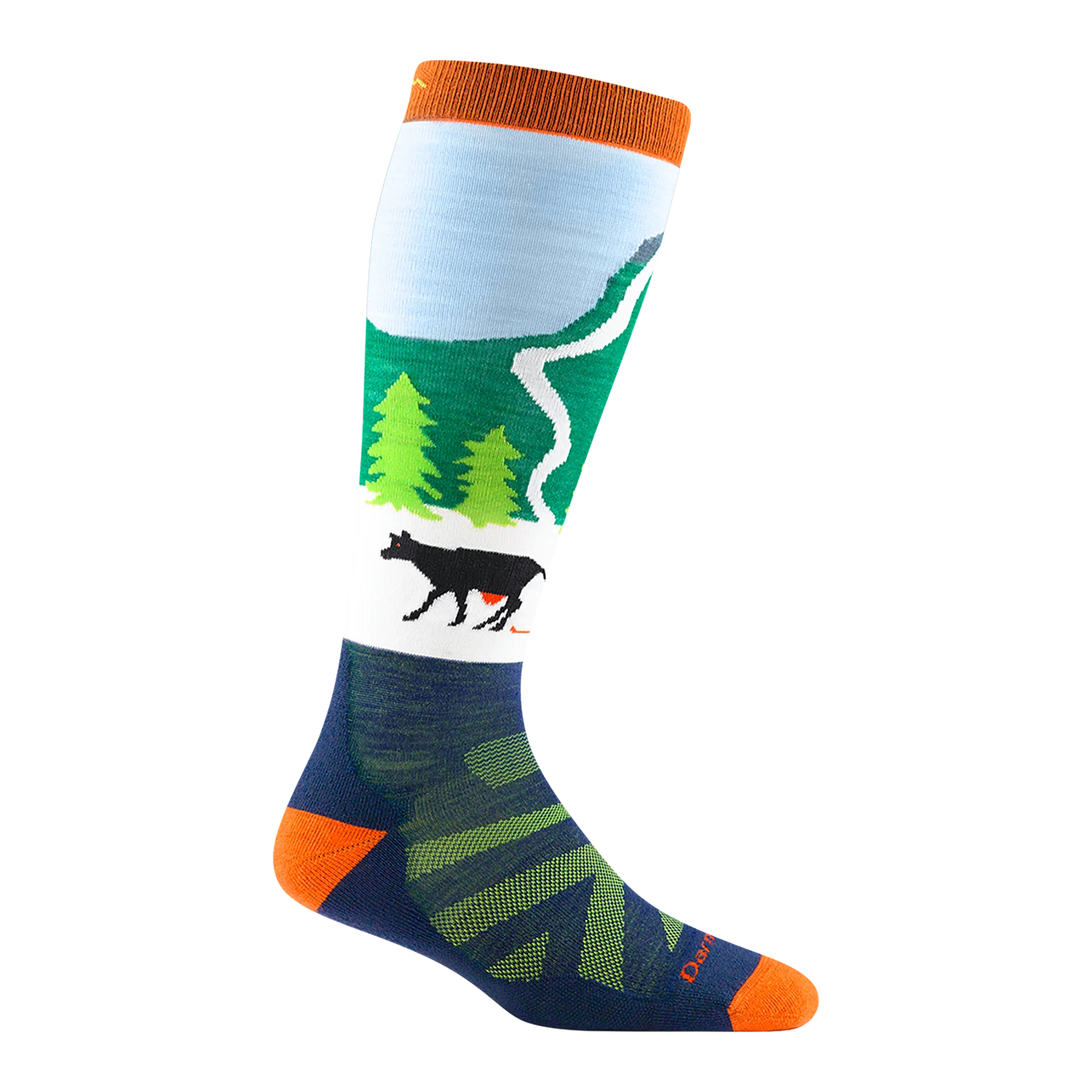 Kids Pow Cow Over-the-Calf Midweight Ski & Snowboard Sock